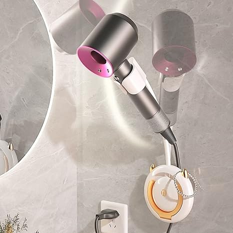 No Punching Bathroom Hair Dryer Holder