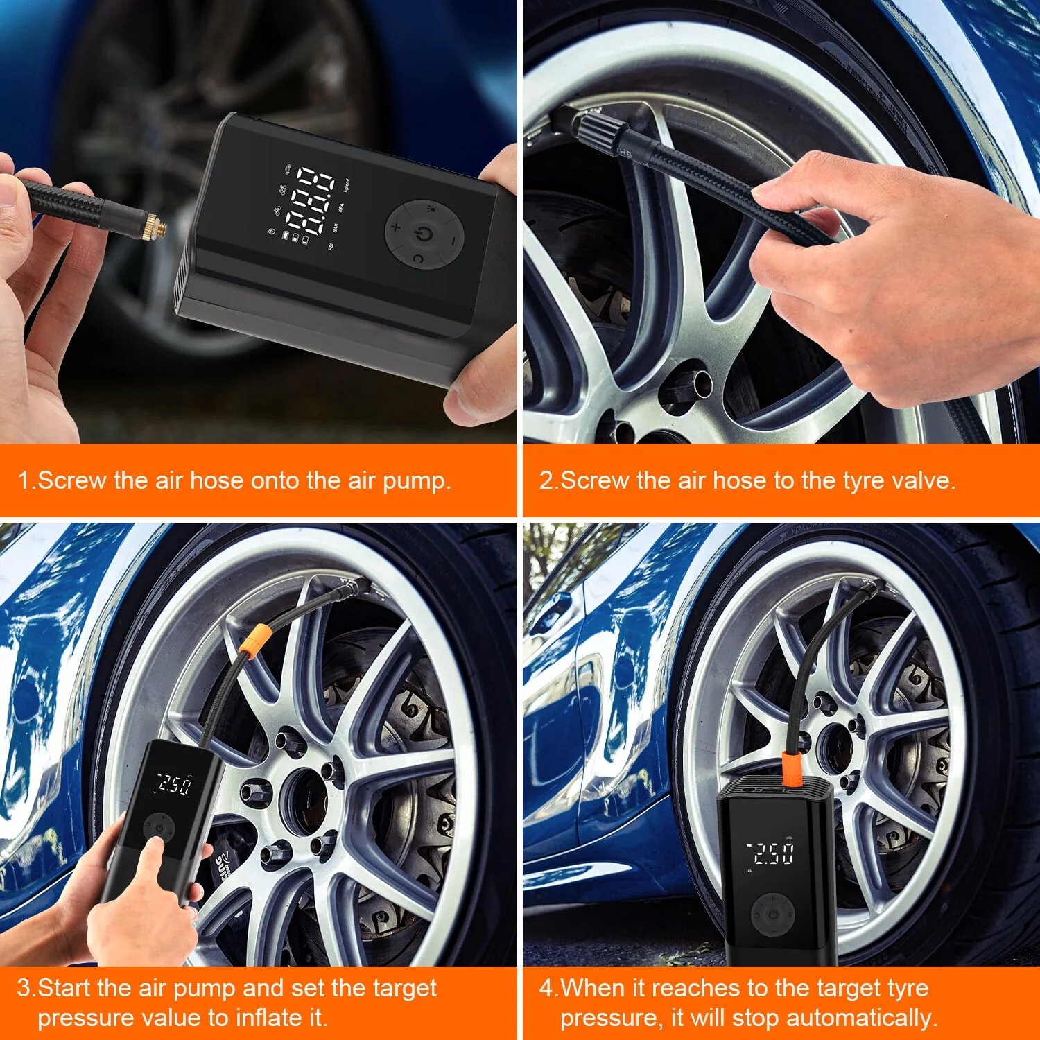 Tire Inflator Portable Air Compressor