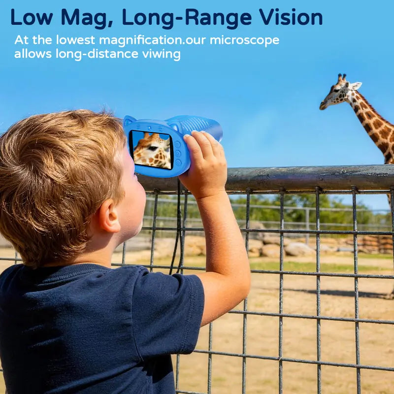 Kids Digital Microscope with 4K Screen, 200X–1000X Magnification, Photo and Video Camera