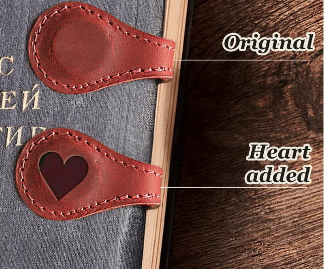 TimelessMark–Personalized Magnetic Leather Bookmark