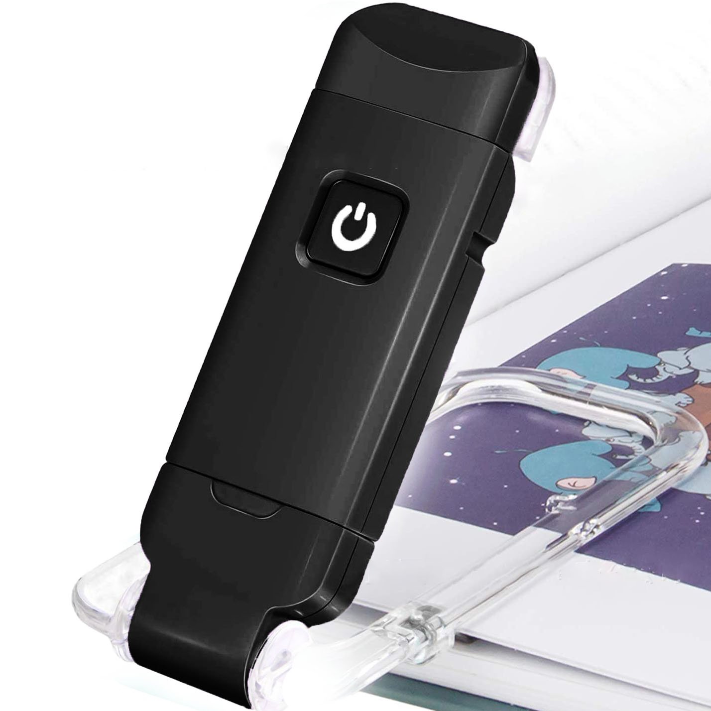 USB Rechargeable Book Light with Clip for Reading in Bed