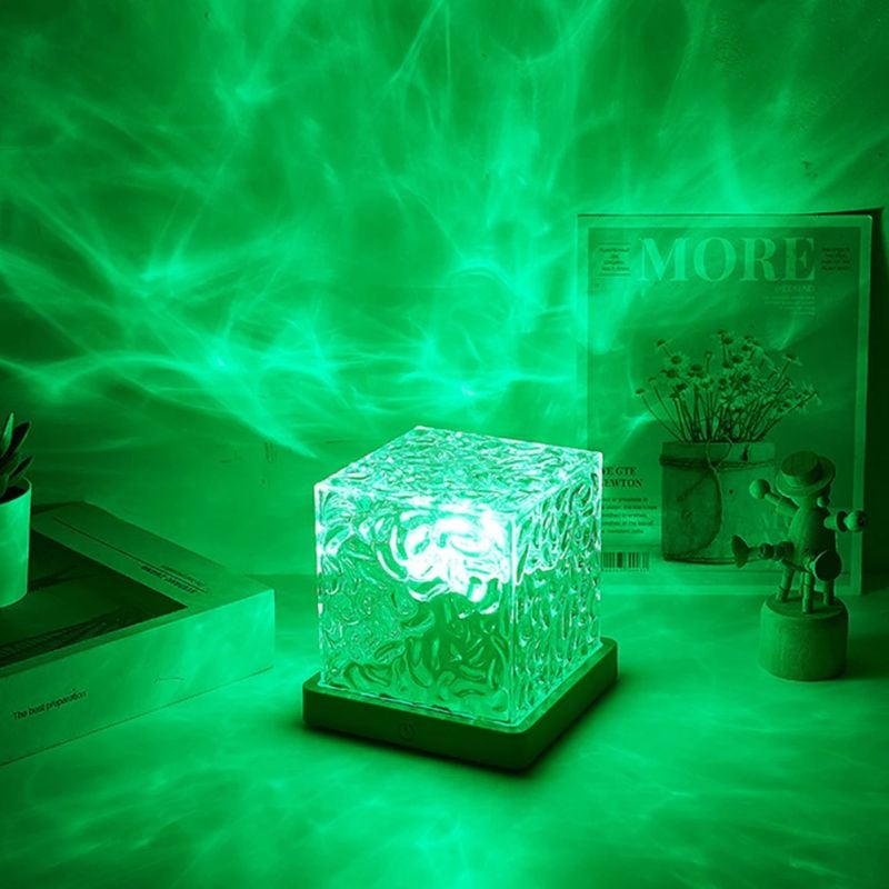 Dynamic Rotating Water Ripple Projector Night Light
