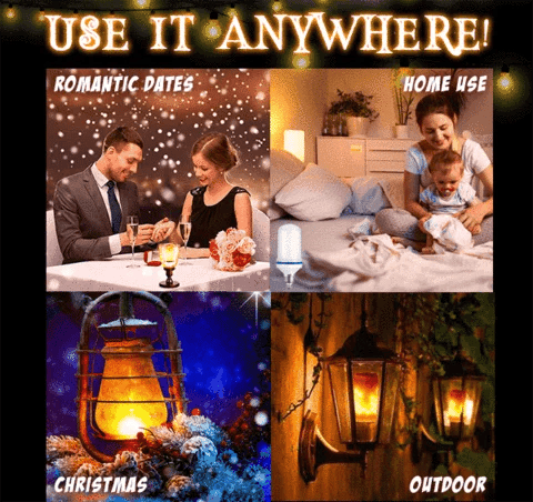 🔥LED Flame Light Bulb With Gravity Sensing Effect