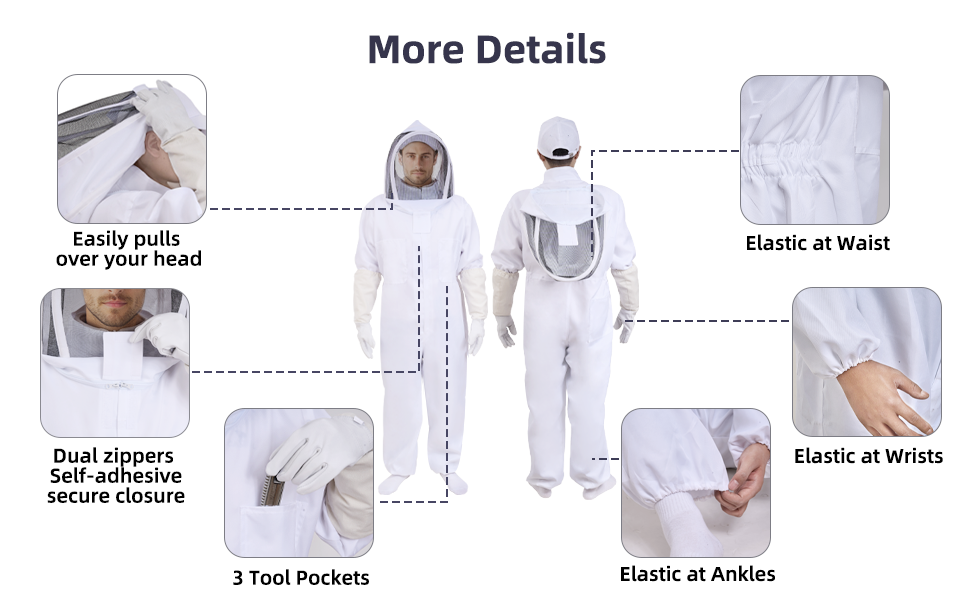 Details of bee keeper suit