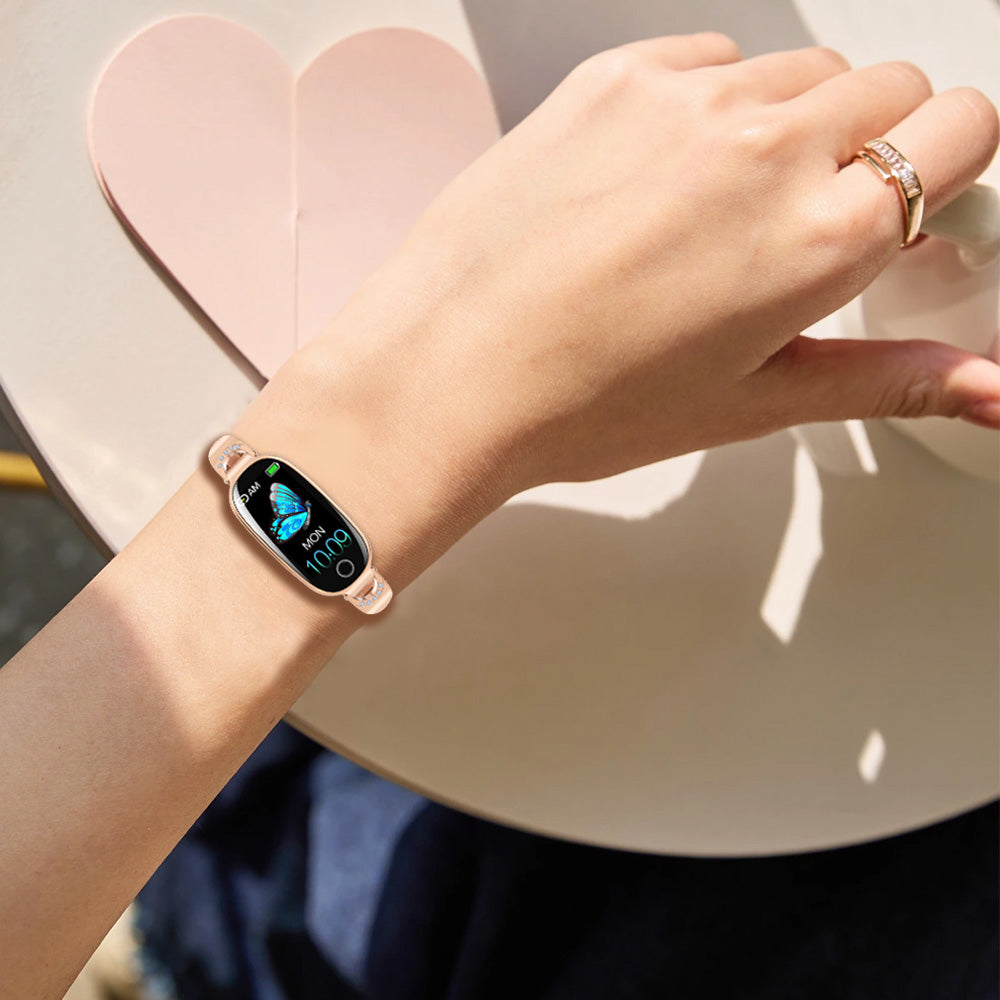 F81 Woman Blood Sugar Blood Pressure monitoring Luxury Diamond Design Fashion Smartwatch