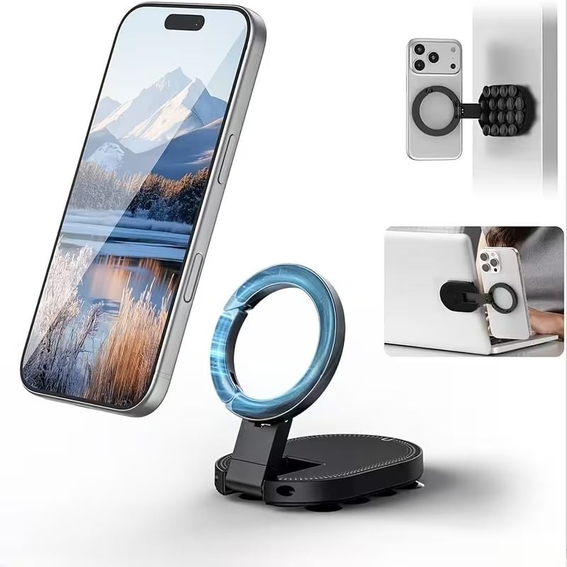 3-in-1 Magnetic Suction Cup Phone Mount – The Ultimate Versatile Holder for Car, Desk & More