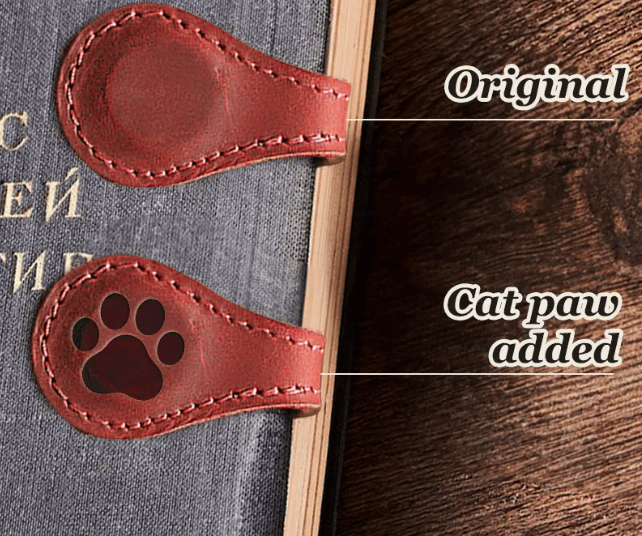 TimelessMark–Personalized Magnetic Leather Bookmark