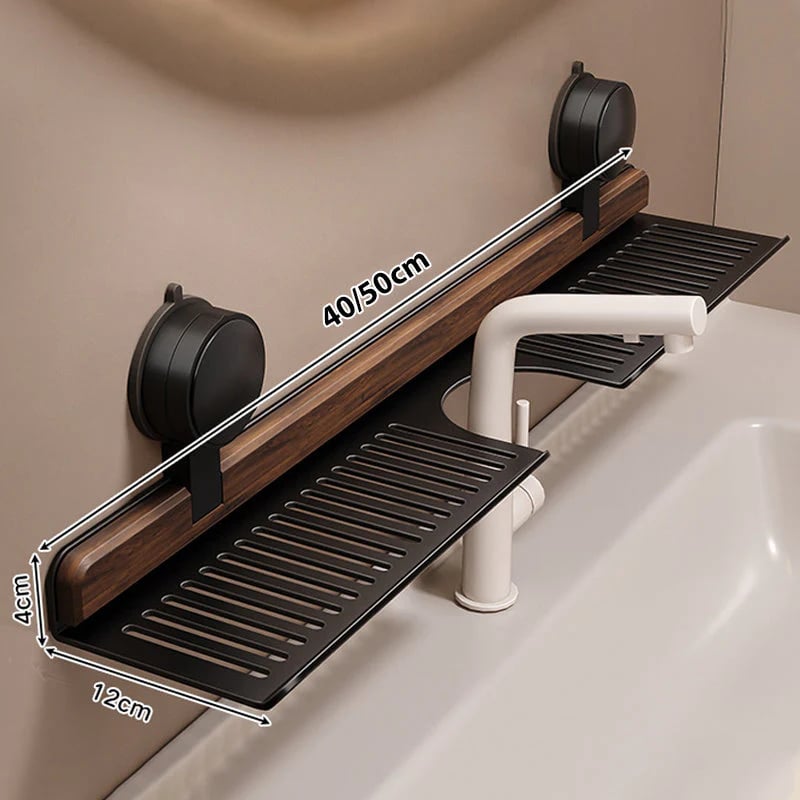 The Furniture Hits of 2025 Walnut Suction Cup Bathroom Shelf