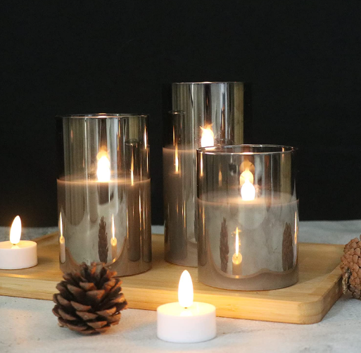 Glass Battery Operated Flameless Led Candles