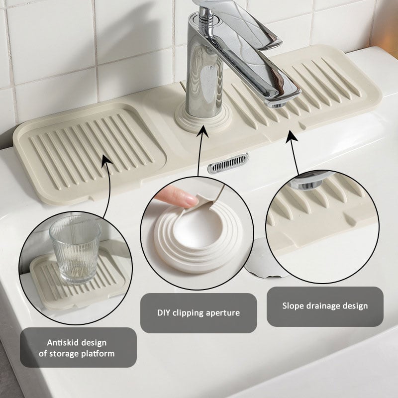 Silicone Sink Faucet Splash Guard Mat