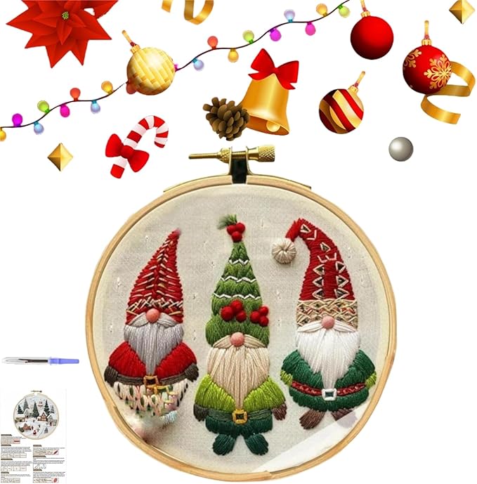 DIY Embroidery Kit-Christmas Cheer in Every Stitch