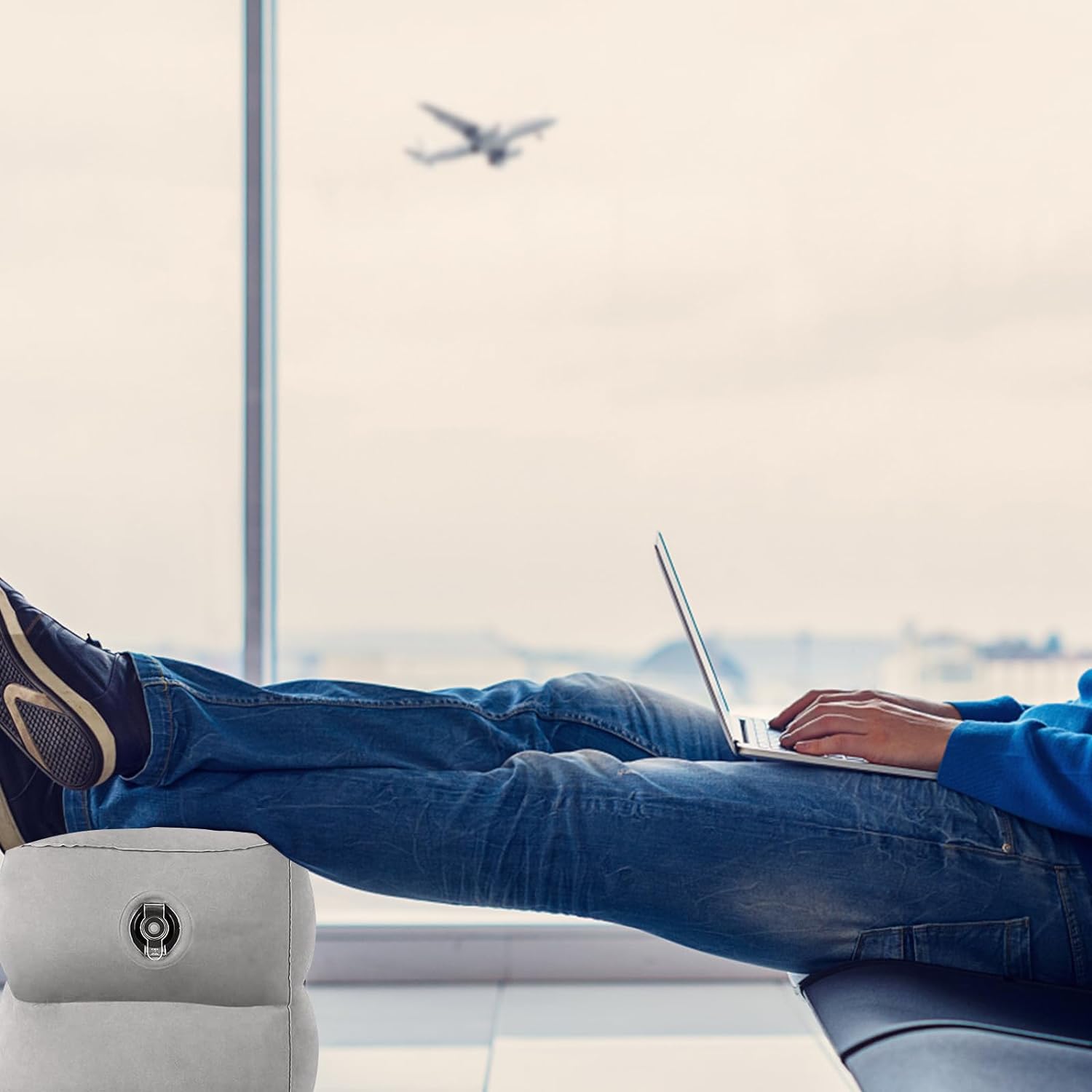 Pillow Inflatable Trave Foot Rest