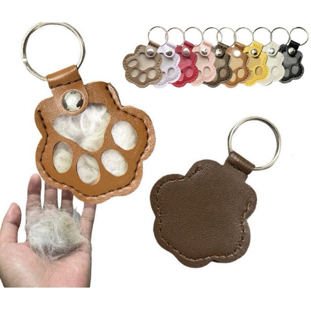 💖Leather Pet Memorial Keychain  🐾 Keep Their Memory Close, Always