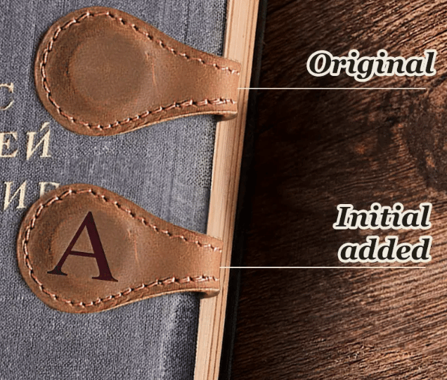 TimelessMark–Personalized Magnetic Leather Bookmark