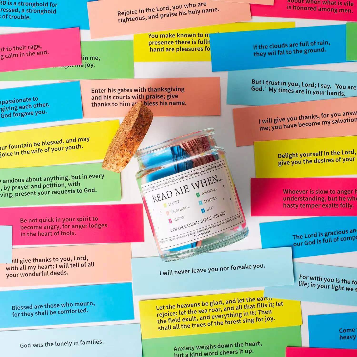 Handmade 90-Days Bible Verses Jar