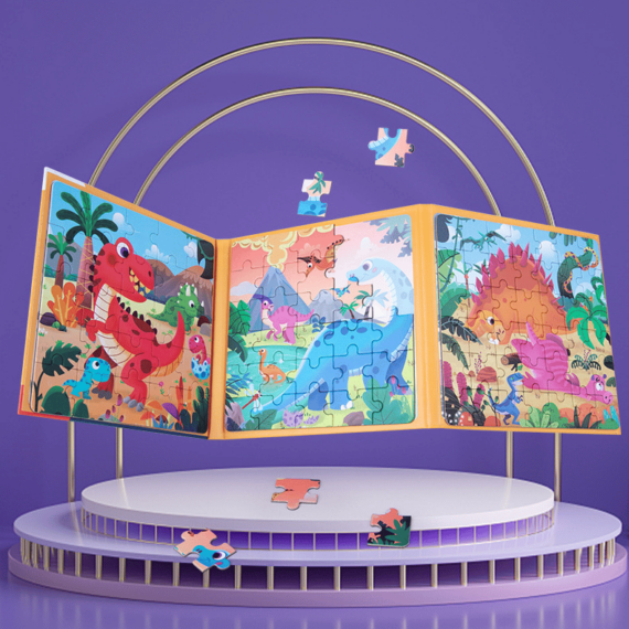 Wooden 3-In-1 Magnetic Advanced Folding Puzzle
