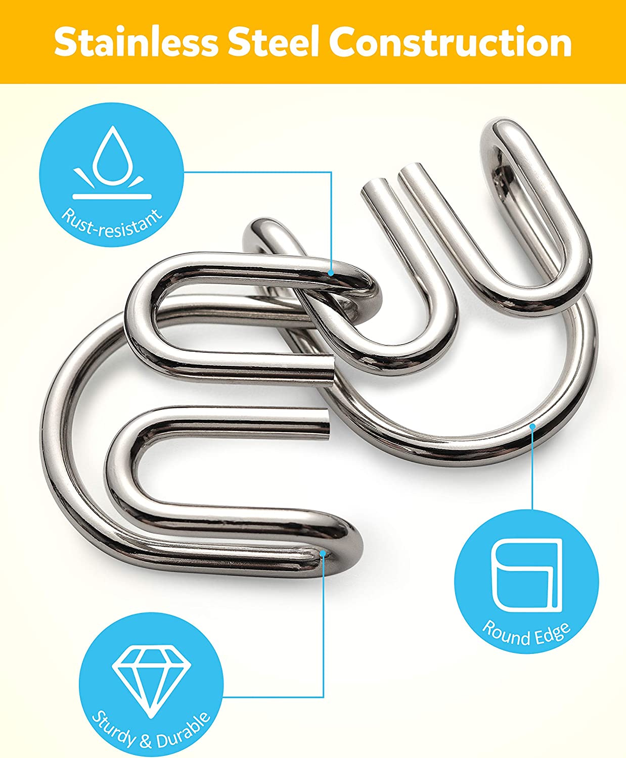 Stainless Steel Montessori Puzzle Mind IQ Test Toys (8pcs)