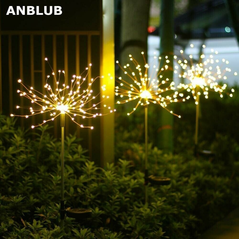 Waterproof Solar Garden Fireworks LED Light