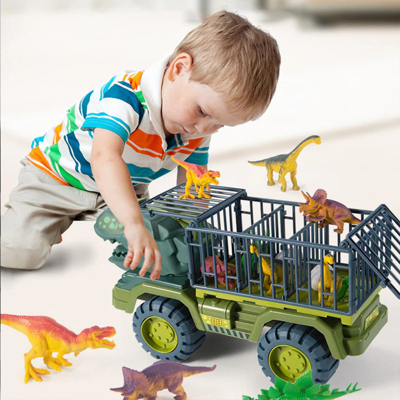 Kids Large Dinosaur Transport Truck Carrier Excavator
