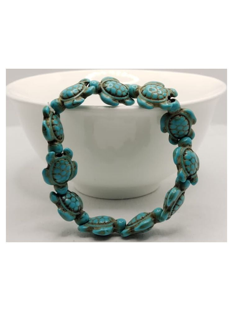 Natural Stone Sun Flower Adjustable Stretch Bracelet