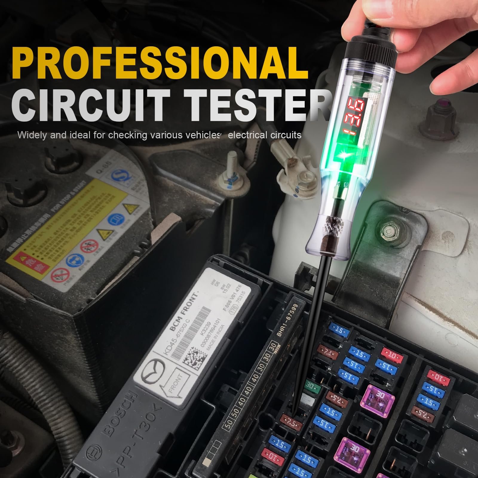Heavy Duty 5-120V Digital LED Circuit Tester