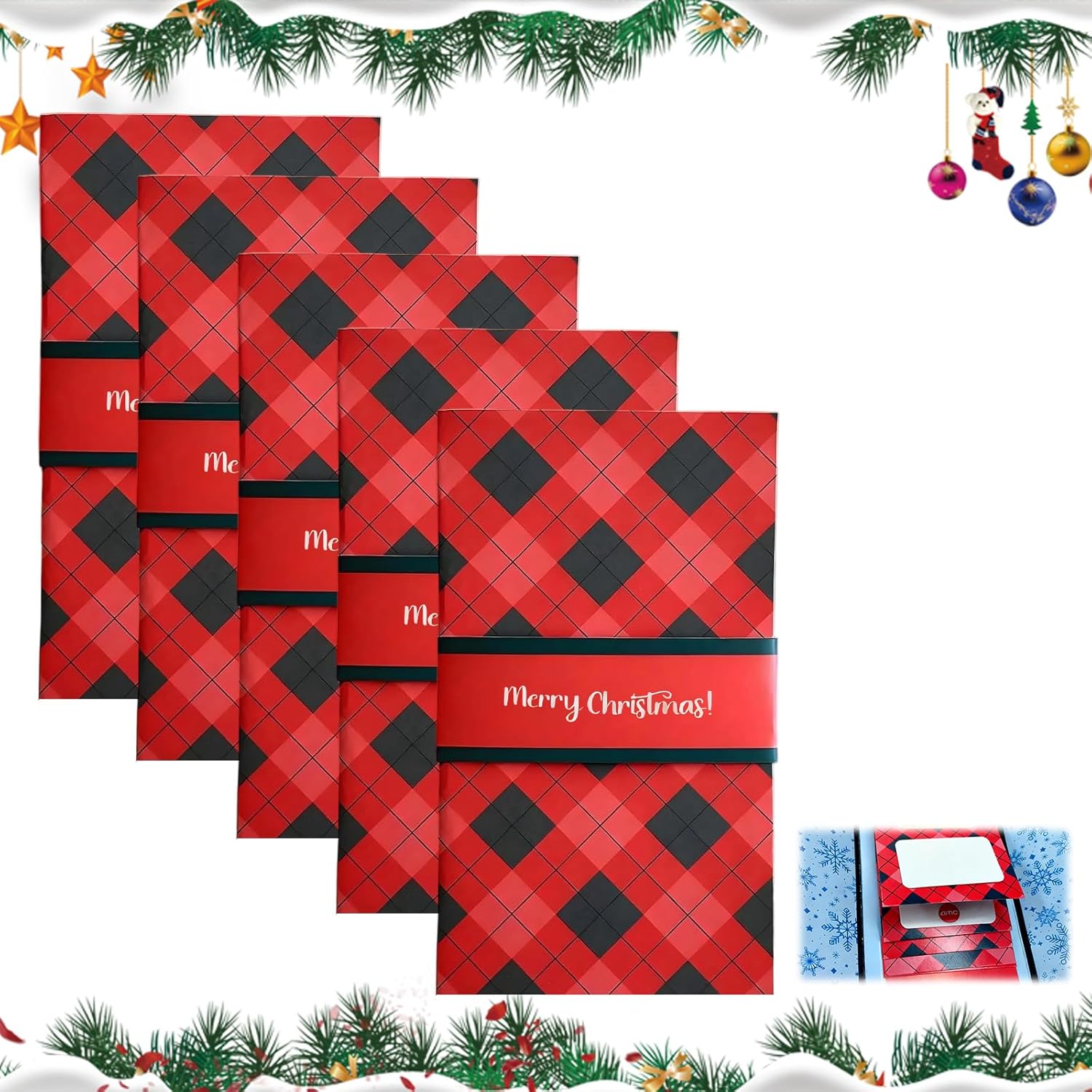 Handmade Christmas Gift Card Holder Book