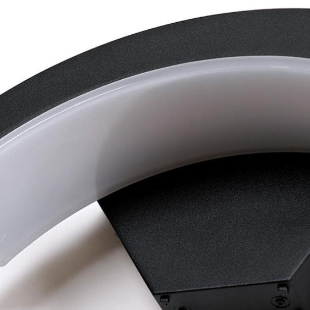 Modern Outdoor Waterproof Aluminum Acrylic Curved LED Wall Sconce Lamp