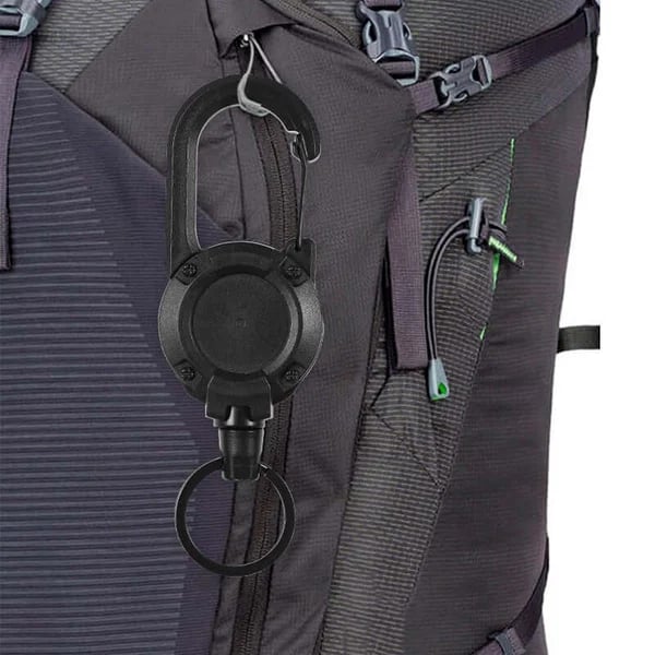 Outdoor Automatic Retractable Wire Rope Tactical Keychain