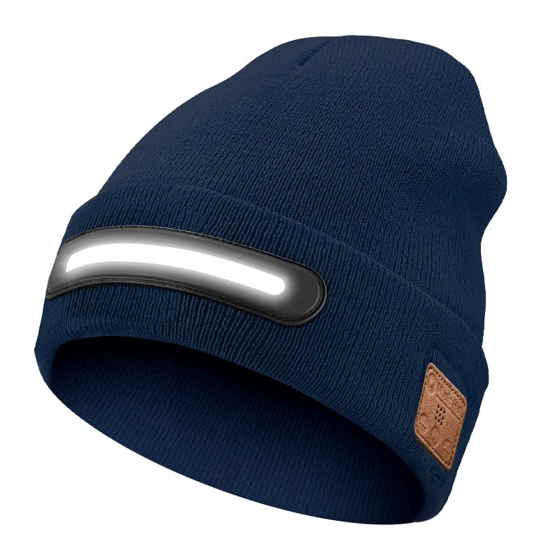 Smart Beanie with 3-Stage LED Lighting & Bluetooth music headphones