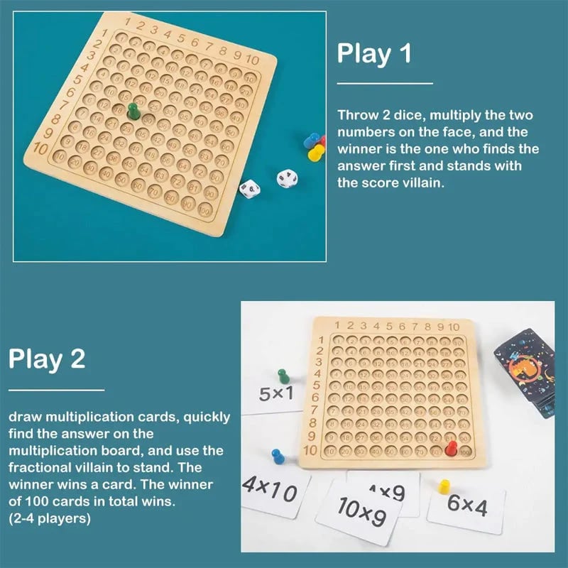 Wooden Montessori Multiplication Board Game (UP TO 50% OFF)