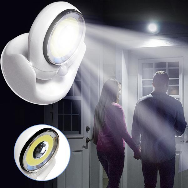 Outdoor Motion Sensor Light with Battery Power and Magnetic Mount