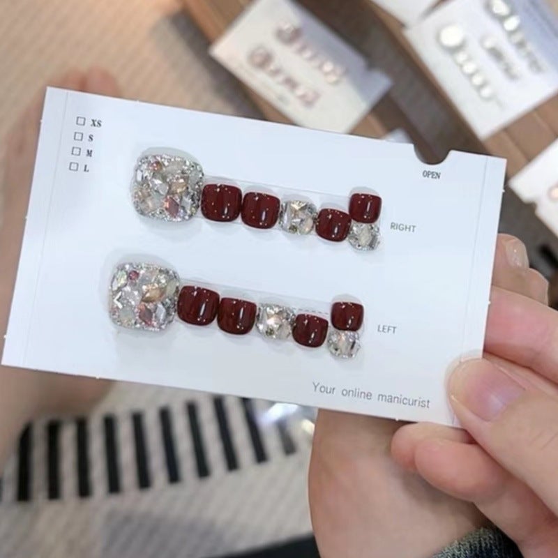 14 Sheets of Square Press on Toenails