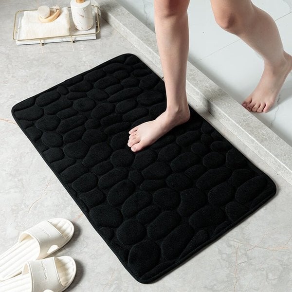 Cobblestone Embossed Bathroom Bath Mat - BUY 2 FREE SHIPPING