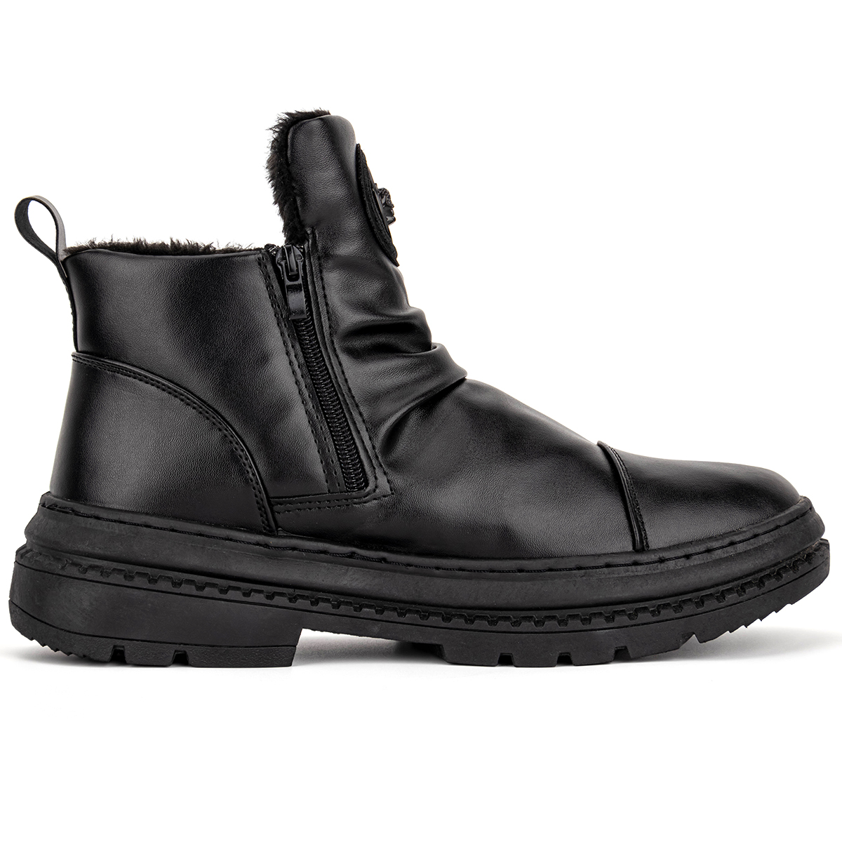 Men's Comfortable Leather Motorcycle Boots Work Boots Waterproof Anti-Slip Anti-Sprain