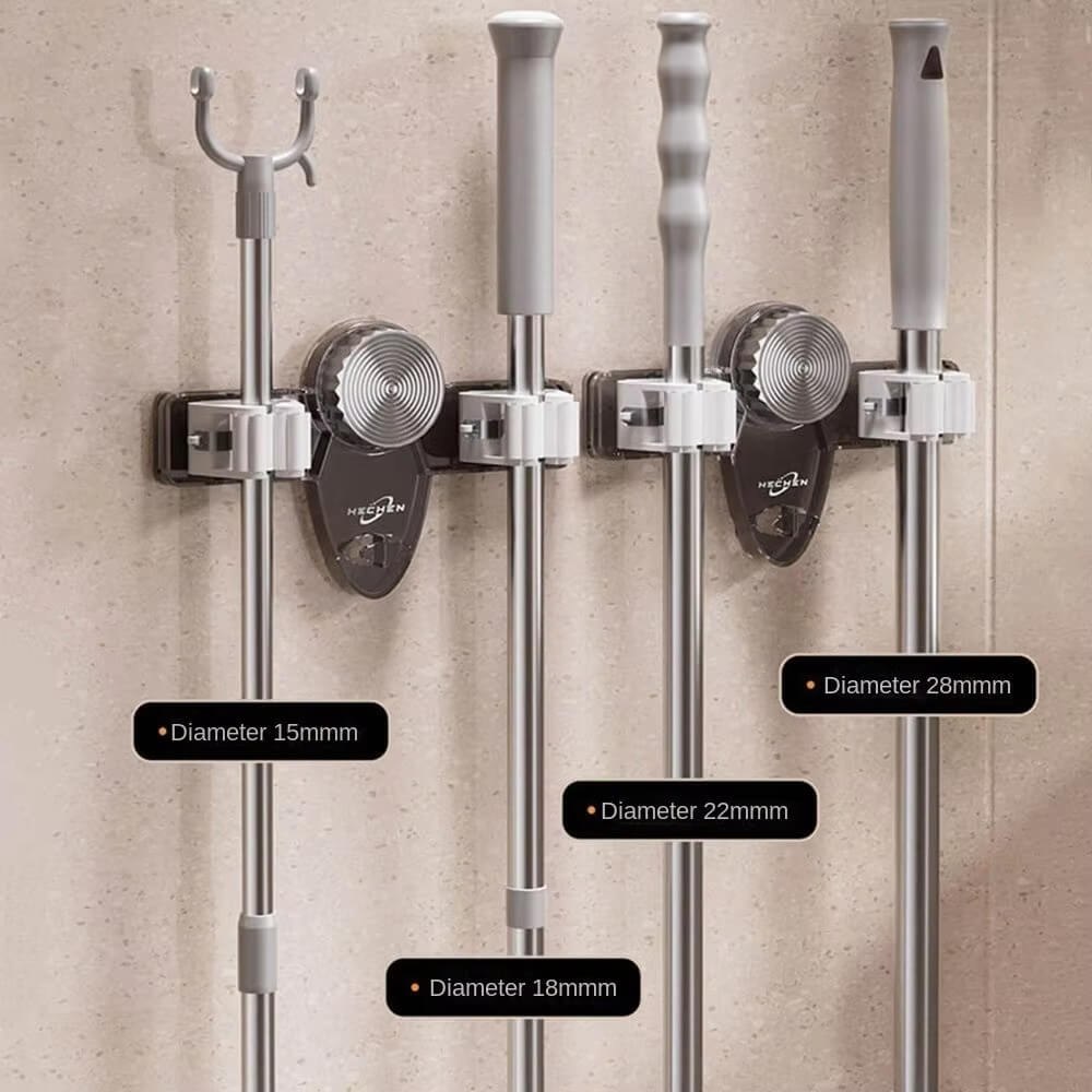 Creative Suction Cup Mop Clamp