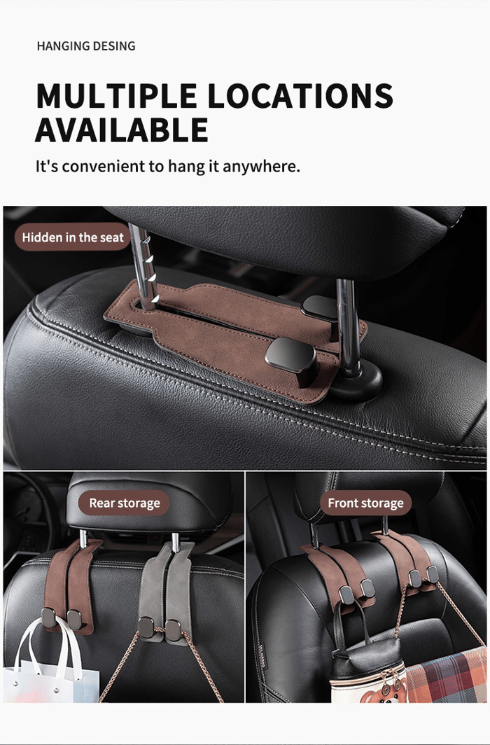 Car Seat Back Storage Hook – Universal Multi‐Function Hanger for Bags & Essentials