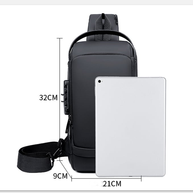 New Carbon Fiber Streamline Anti-Theft Sling Bag 