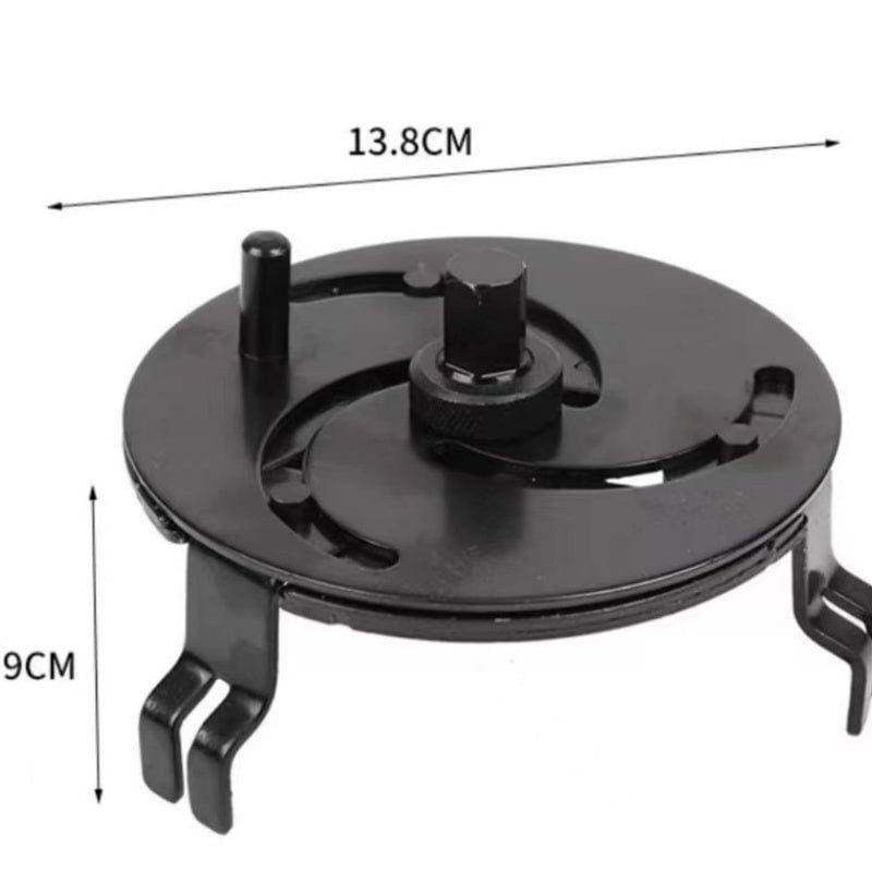 Fuel tank cap wrench with 3 claws, adjustable