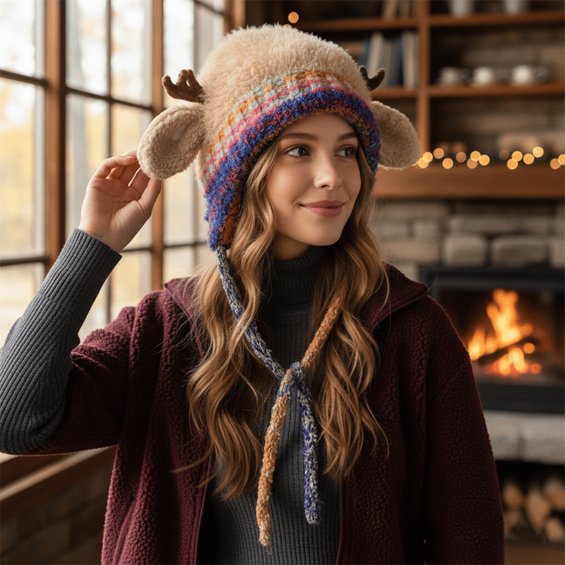 Festive Christmas Antler Hat