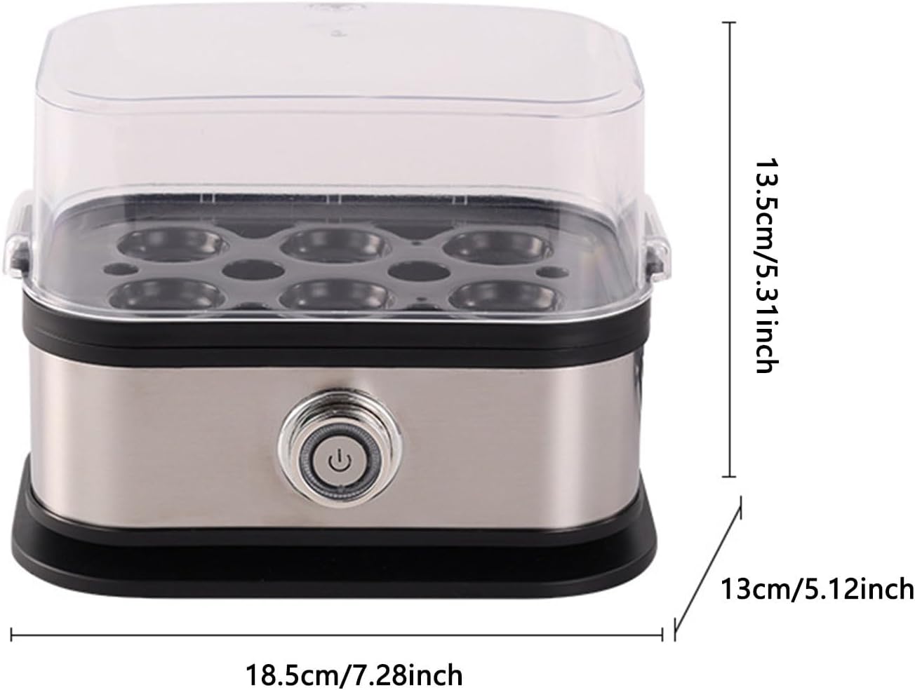 6-Egg Rapid Egg Cooker – BPA-Free Electric, Perfect Eggs Every Time