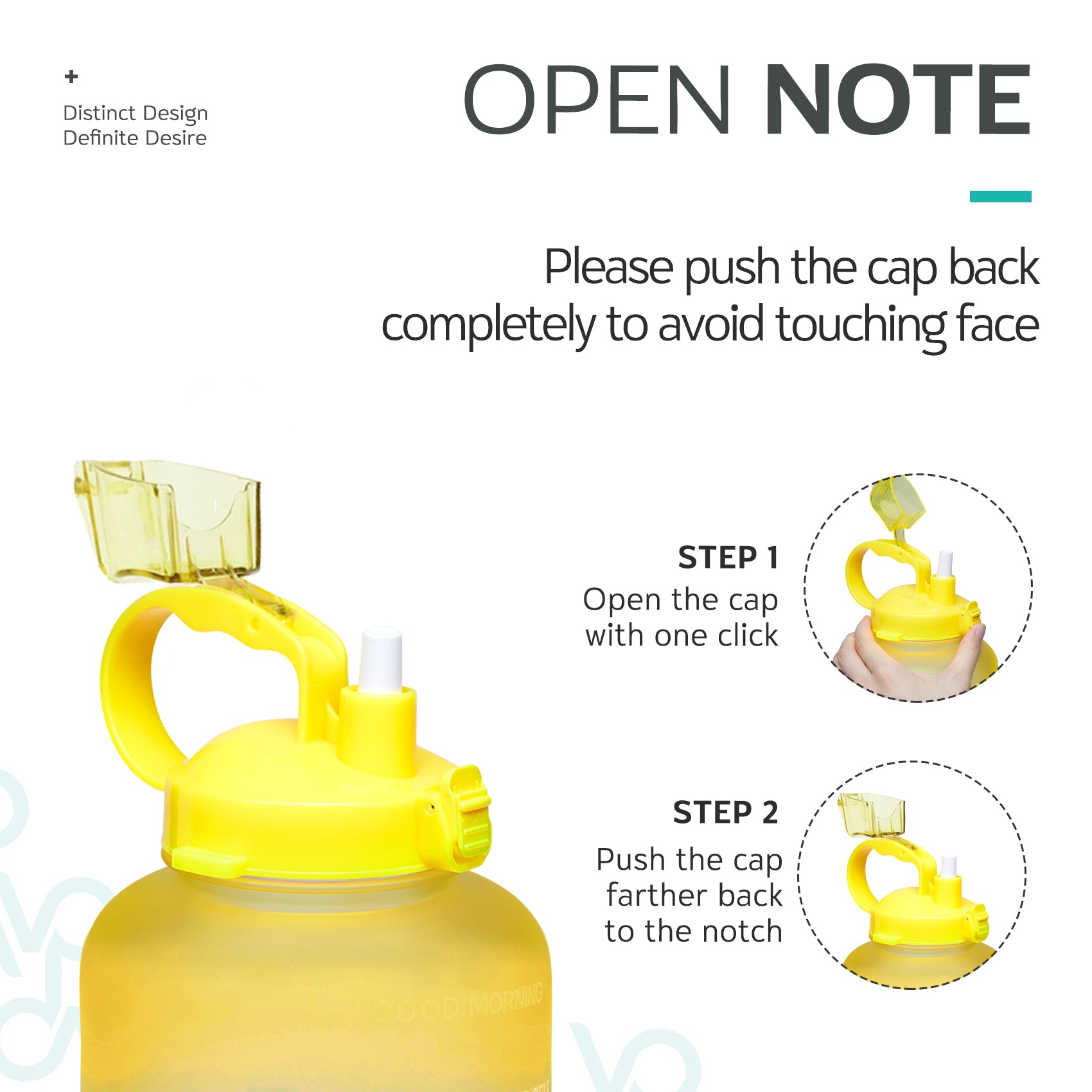 64oz Leak-Proof Water Bottle with Detachable Straw for Fitness