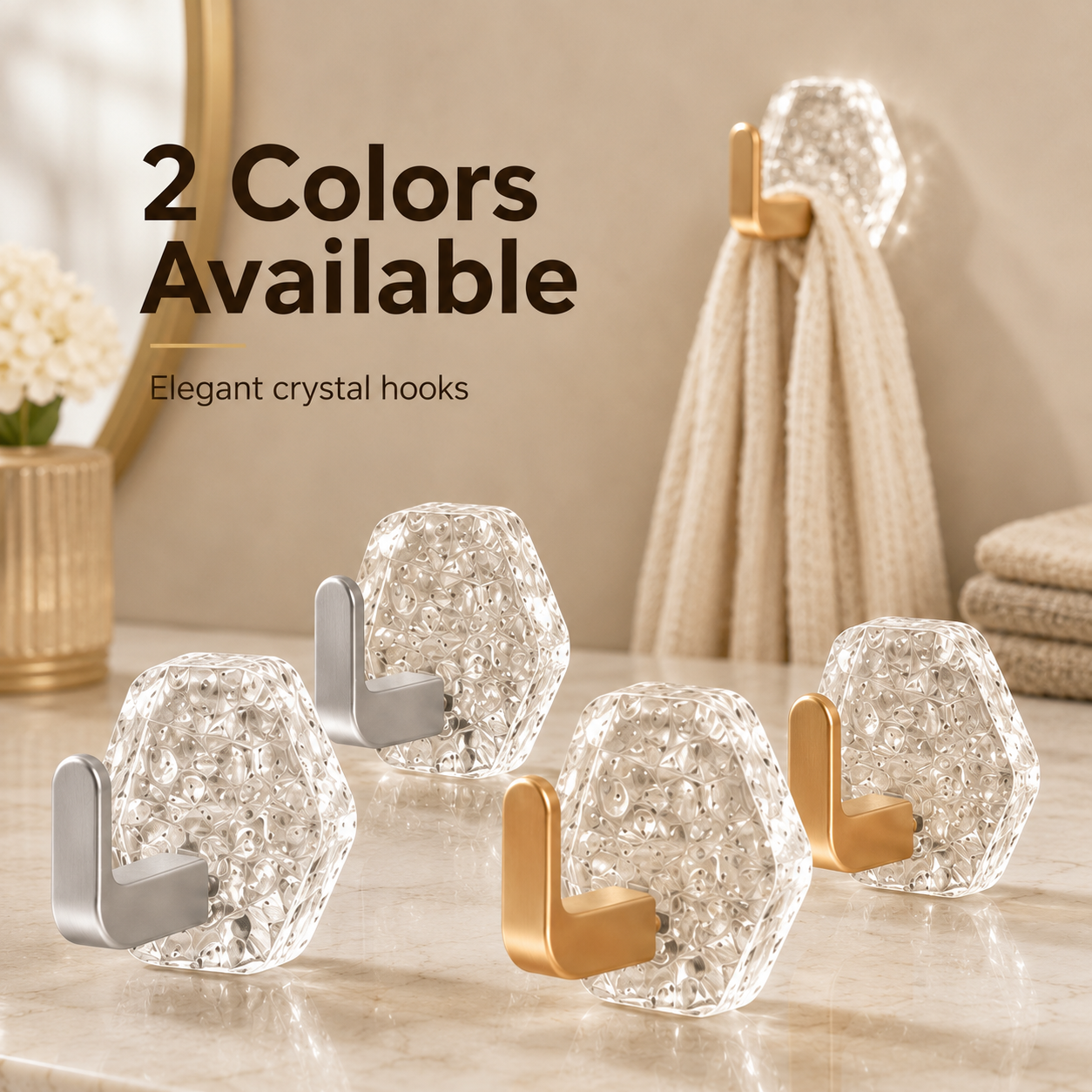 10-Pack Heavy-Duty Adhesive Hooks – Strong Hold. No Drilling