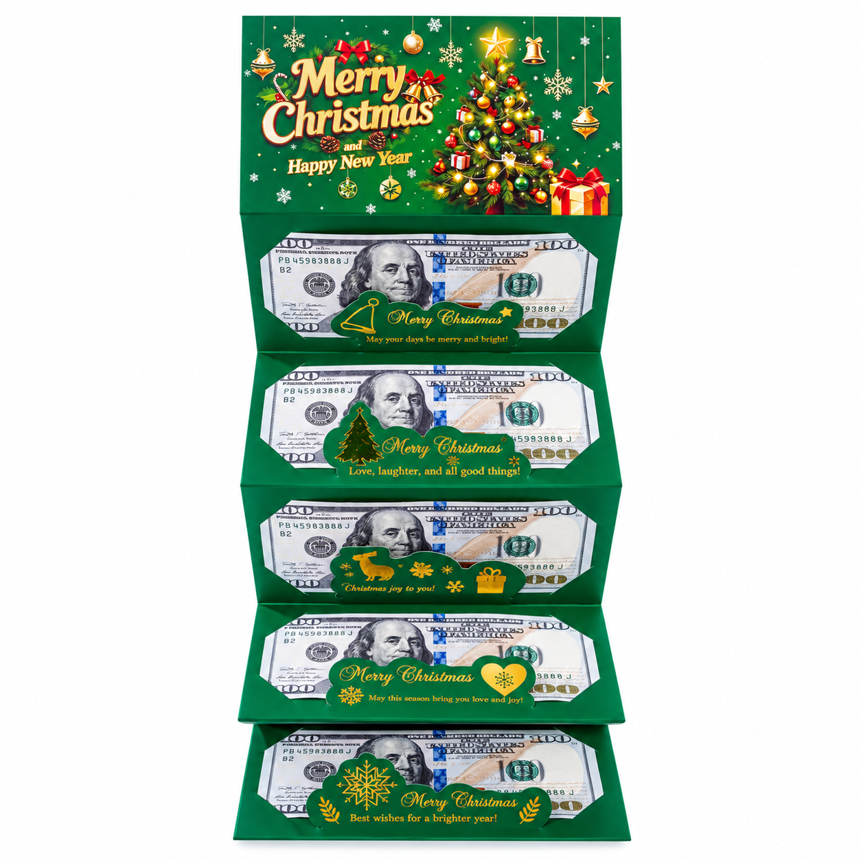 Christmas Money Envelope with 6 Slots 