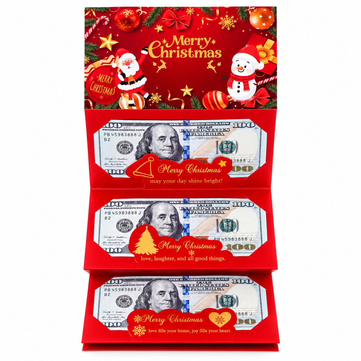 Christmas Money Envelope with 6 Slots 