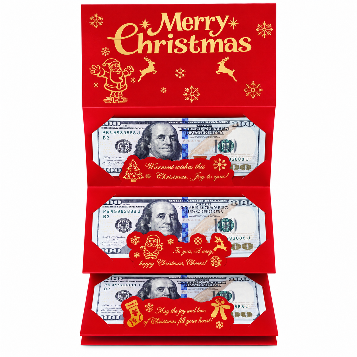 Christmas Money Envelope with 6 Slots 