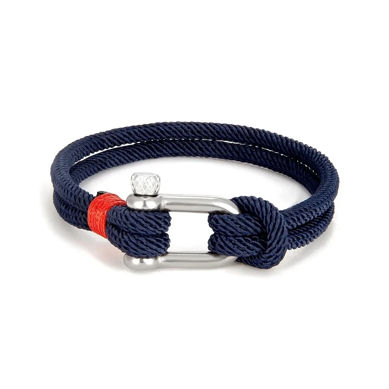 Luxurious Alchor Navy Shackle Bracelet