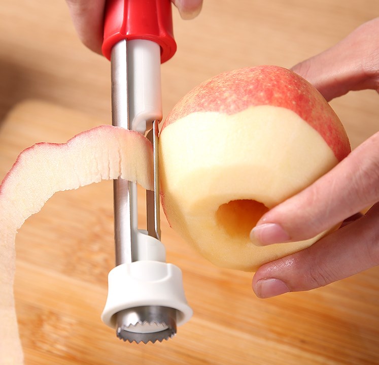 2-IN-1 FRUIT PITTING AND PEELING TOOL