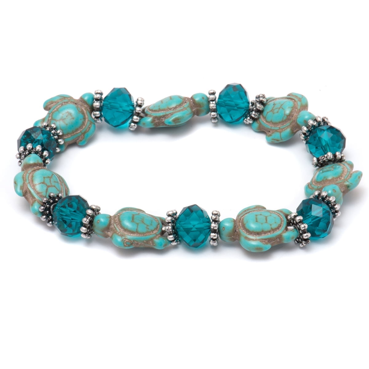 Natural Stone Sun Flower Adjustable Stretch Bracelet