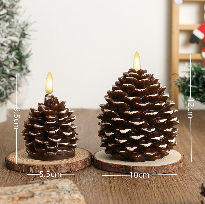 ✨Flameless Pinecone Candles Battery Operated
