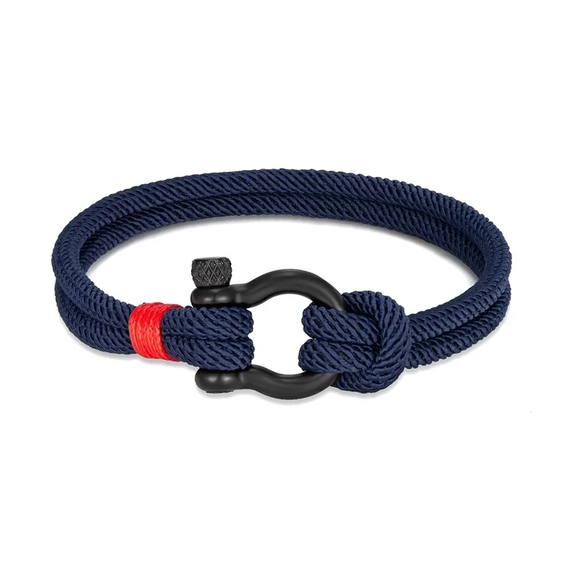 Luxurious Alchor Navy Shackle Bracelet
